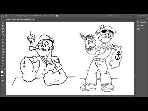 How to Draw Popeye - Drawing Tutorial Step by Step || Pencil sketch ...