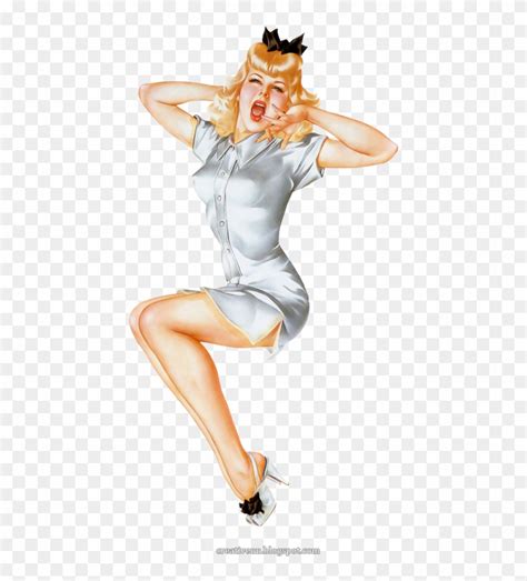 Pin Up Girl Clipart - Nose Art Pin Up, HD Png Download - 431x848 ...