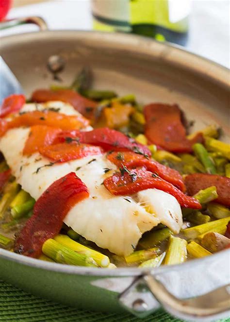 Baked Cod with Jarred Peppers and Asparagus – Art of Natural Living