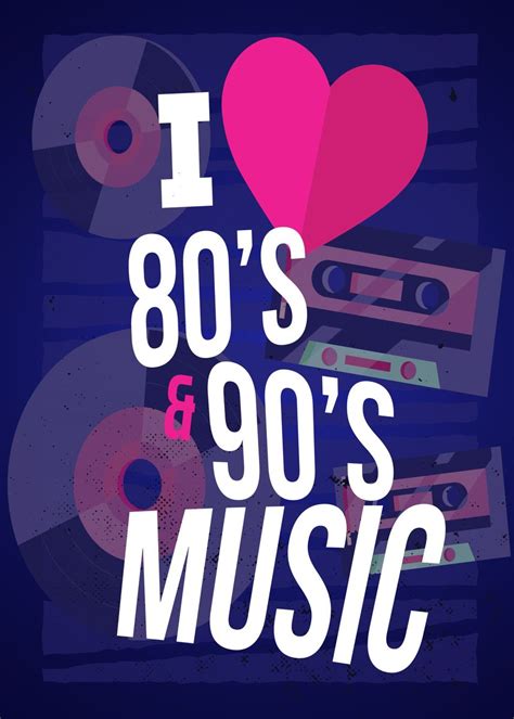 '80s 90s Music' Poster by David Godbehere | Displate