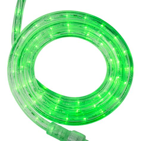 LED Rope Lighting - 18' True Green LED Rope Light, 120 Volt