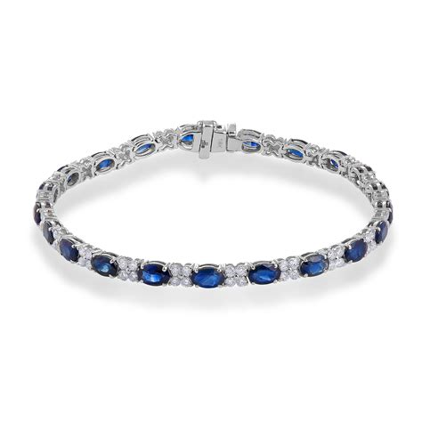 18ct White Gold Sapphire And Diamond Bracelet