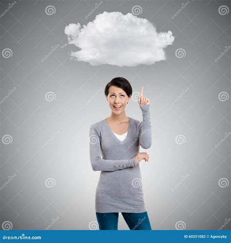 Pointing up hand gesture stock photo. Image of cloud - 60251082