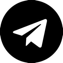 Black telegram 3 icon - Free black social icons