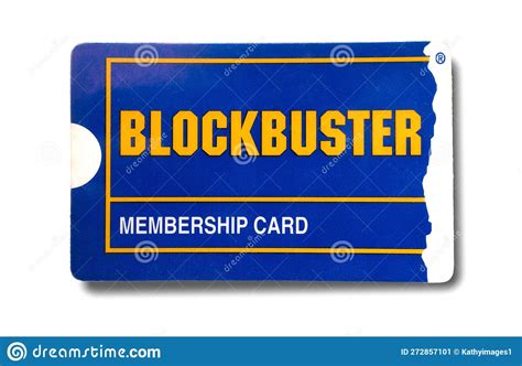 Blockbuster Membership Card Isolated on White Background. Editorial Photo - Image of store ...