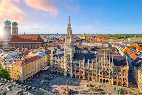 Premium Photo | Munich skyline with Marienplatz town hall in Germany