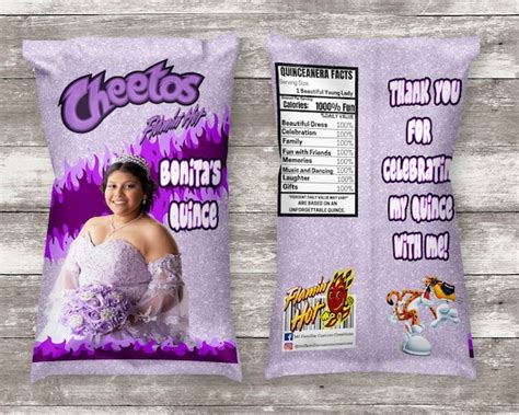 Cheetos Chip Bag Flamin Hot Party Favor Quince Cheetos Chip - Etsy