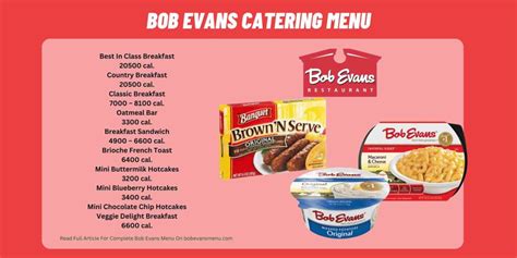 Bob Evans Catering Menu 2023 - Bob Evans Menu Prices [2023 October ...