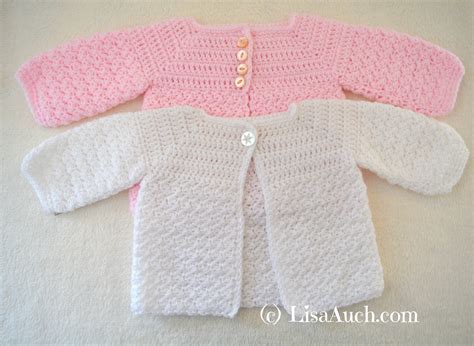 Free Crochet Baby Cardigan Patterns – LisaAuch