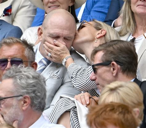 Zara and Mike Tindall share cheeky kiss as they put on a VERY cosy ...