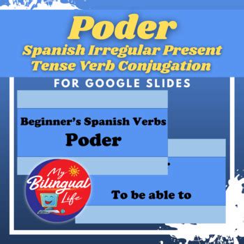 Poder - Spanish Irregular Present Tense Verb Conjugation for Google Slides