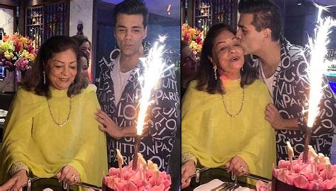 Karan Johar Celebrates His Mother, Hiroo Johar's 76th Birthday, She ...