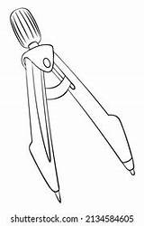 Calipers Element Coloring Page Cartoon Style Stock Vector Royalty Free  sketch template