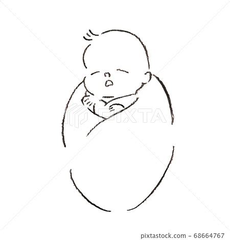 Newborn baby illustration - Stock Illustration [68664767] - PIXTA