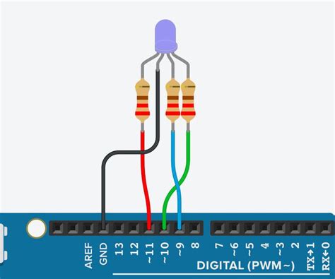 RGB LED Color Mixing With Arduino in Tinkercad | Rgb led, Arduino, Led