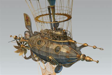 3d steampunk steam dieselpunk airship model | Steampunk airship, Dieselpunk, Steampunk