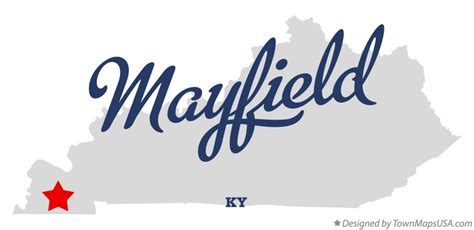 Map of Mayfield, KY, Kentucky