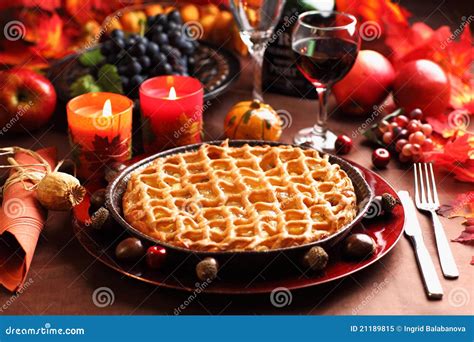 Apple pie for Thanksgiving stock image. Image of autumn - 21189815