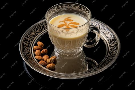 Premium Photo | Rich dry fruit lassi served in glass isolated on table top view of punjabi culture