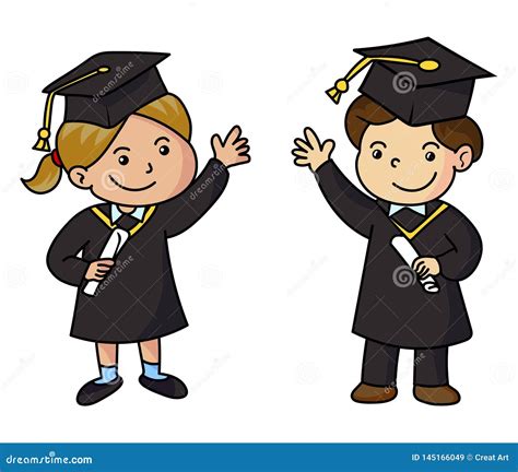 Graduation Kids, Happy Child Graduates, Happy Kids Jumping, Graduates ...