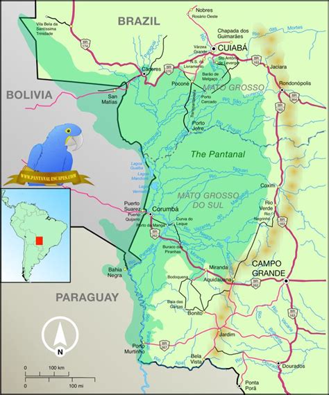 Pantanal Escapes - Pantanal Map in 2022 | Sao lourenco, Pantanal, Driving maps