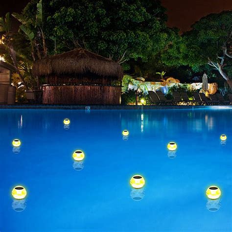 Solar Water Floating Lights Outdoor Pond Night Lights Layout Home Garden Pool Floating ...