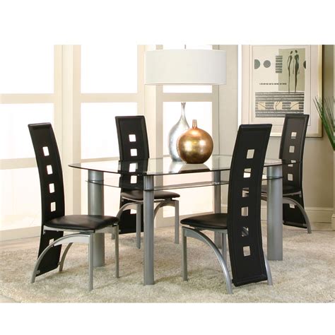 5PC VALENCIA BLACK DINING ROOM SET | Cook Brothers