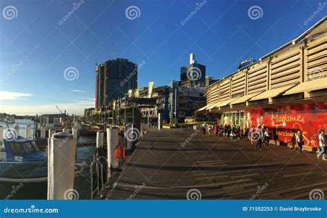 Darling Harbour Waterside Tourist Attractions Editorial Stock Photo ...