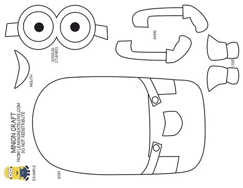 Minion Goggles Printable Template