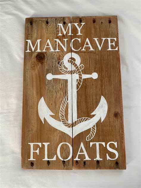 Man Cave Boat Signs Boat Decor Anchor Signs Anchor Decor | Etsy