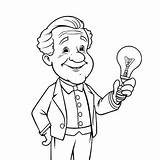 Coloring Book For Children Why Is Thomas Edison Important  TPT sketch template