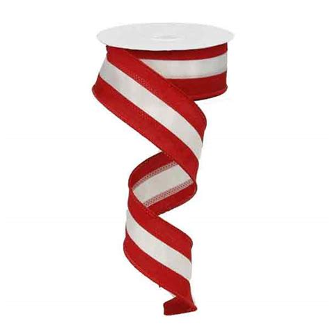 1.5" Red White Stripe Ribbon RN5271W7 - Buy Online Now