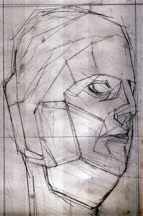 Geometric Face Line Sketch by animegeisha on DeviantArt