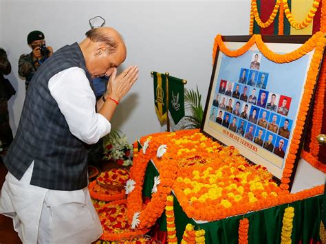 Rajnath Singh felicitates ‘Veer Naris’ of Armed Forces personnel killed in Manipur landslide