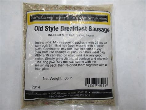 Frisco Spices venison Breakfast Sausage | Ron's outdoor blog.