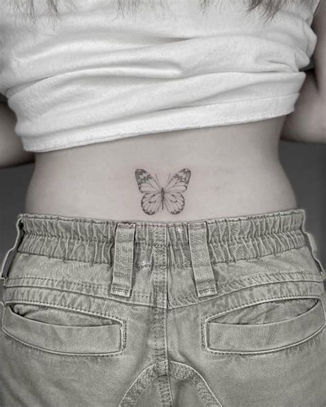 Butterfly Tattoo On Lower Back by @zap.ink - Tattoogrid.net