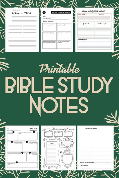 Printable Bible Study Notes | Bible study printables, Bible study ...