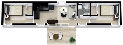 2 Bedroom One Story Tiny House Floor Plans | www.cintronbeveragegroup.com