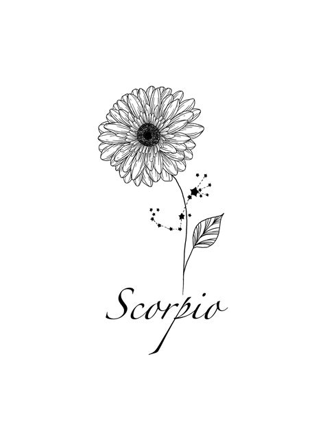 Discover 57+ scorpio birth flower tattoo super hot - in.cdgdbentre