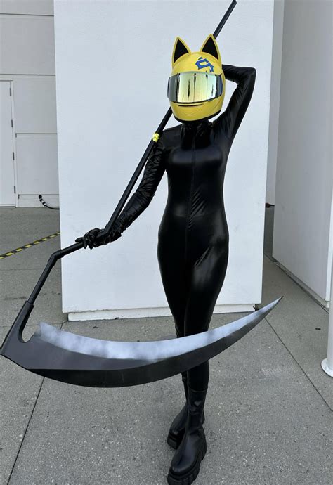 [SELF] My Celty from Durarara cosplay! I finished her the night before the con. : r/cosplay