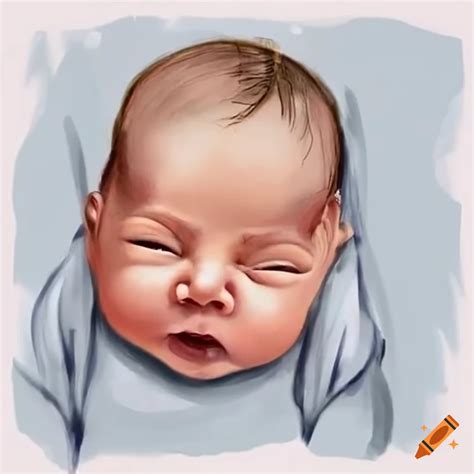 Innocent and precious newborn infant on Craiyon