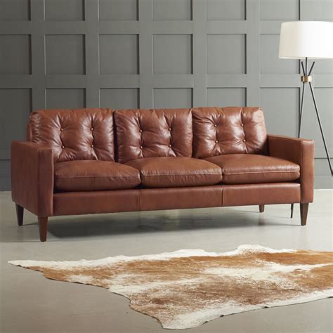 DwellStudio Leather Sofa & Reviews | Wayfair