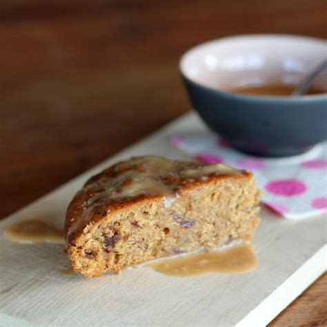 Moist Date Cake with Caramel Sauce