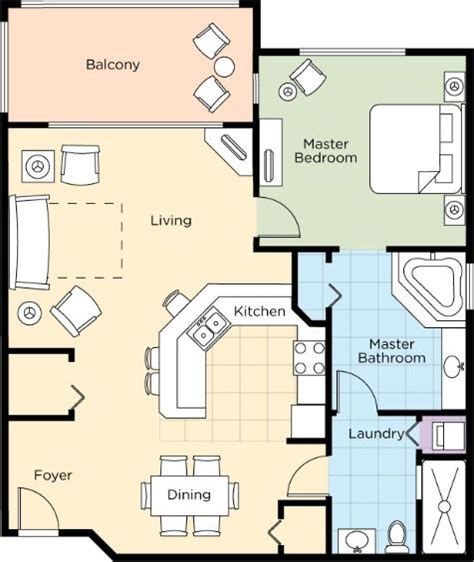 Wyndham Bonnet Creek Resort 2 Bedroom Floor Plan | Floor Roma