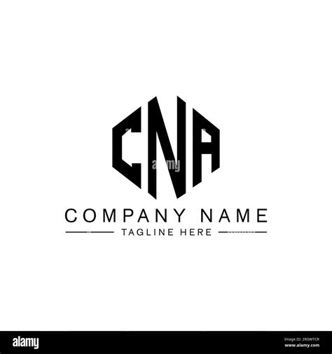 CNA letter logo design with polygon shape. CNA polygon and cube shape ...