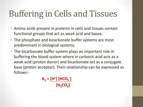 Buffers in biological systems