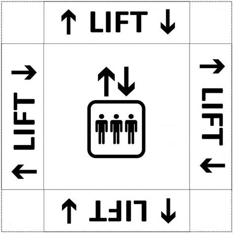 Lift Sign | Modular Grid Signs