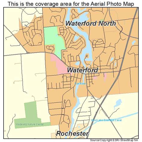 Aerial Photography Map of Waterford, WI Wisconsin