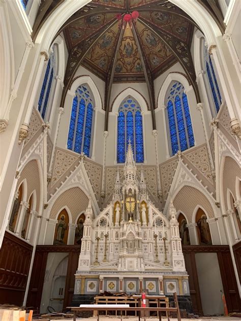 newly designed and restored altar area