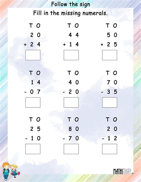 Follow the Addition and Subtraction Sign and solve - Math Worksheets ...